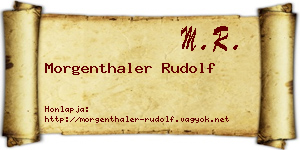 Morgenthaler Rudolf névjegykártya